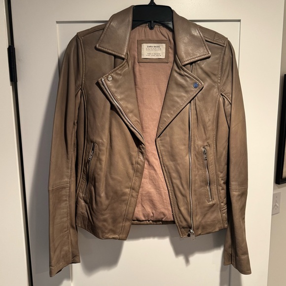 Zara Leather Moto Jacket - Picture 3 of 5